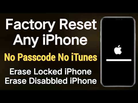 If you reset Any iPhone Without Passcode || How To erase iPhone Without Apple iD Password