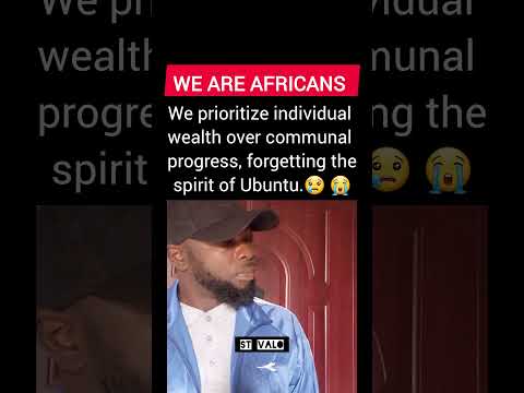 We forget our communal progress, #Ubuntu #CommunityWealth #IAmBecauseWeAre #Selfishness #LookWithin