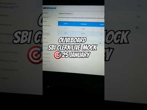 @OliveboardApp SBI CLERK LIVE MOCK 25 TO 26 JANUARY #sbiclerk #mocktest  #study #studymotivation