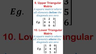 Types of Matrices. Part Three #maths #nonsingularmatrix #typesofmatrices #matrixtypes  #mathstricks