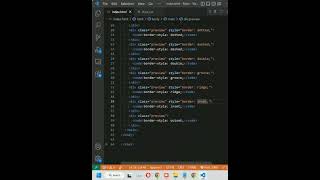 How you can use the CSS Border Style in HTML with Visual Studio Code.