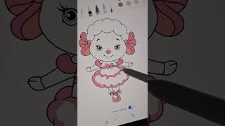 🐑💕 #coloring #ballet #sheep #cutestuff #cuteart #cute #pink #drawing