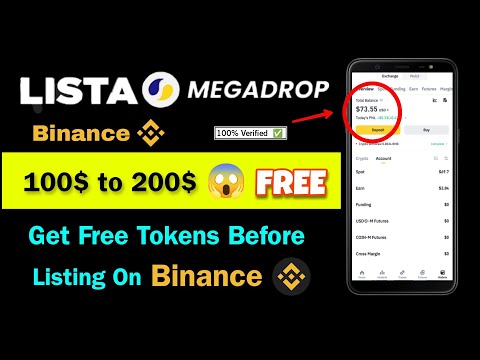 How to Join Binance Megadrop | Get 50$ to 100$ LISTA Tokens Airdrop Free in Binance 🎁🤑
