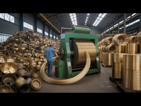 Massive Scale Recycling of Old Copper Pots Into Ultra Shiny Wires || Amazing Industrial Process