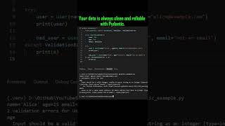 Data Validation Magic with Pydantic #Python #Pydantic #PythonTips #DataValidation #LearnPython