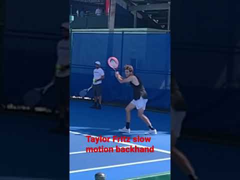 Taylor Fritz Slow-motion backhand #taylorfritz #atp #usta #tennis #delrayopen #shorts
