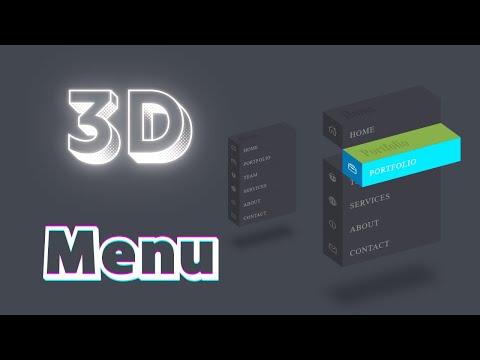 Amazing 3D Menu Bar with Hover Effects | HTML & CSS Tutorial + Free Code!