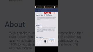 Project-Sample portfolio website with HTML and CSS.Project-8, Day-723 #webdesign #solsticecodebase