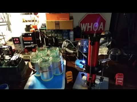 (World's first?) Adjustable Primary Coil Tesla Rig!