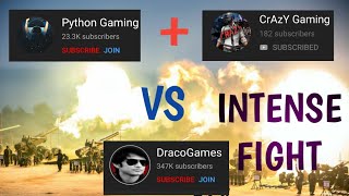 CRAZY GAMING + PYTHON GAMING VS DRACOGAMES PUBG MOBILE