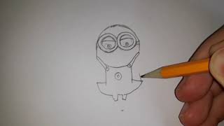 رسم شخصيات مينيونز خطوه بخطوه ✍💛💙