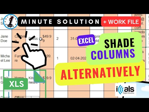 How to shade columns alternatively in Excel