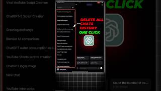 How To Delete Chats History In ChatGpt -2025. #chatgpthistorydelete #deleteChatgptHistory