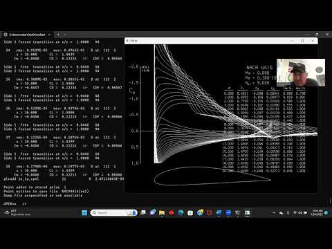 Xfoil: Calculating lift and drag coefficients on a NACA 4415 airfoil.