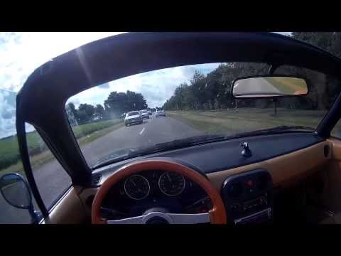 SJ1000 action cam test footage - POV MX-5 drive