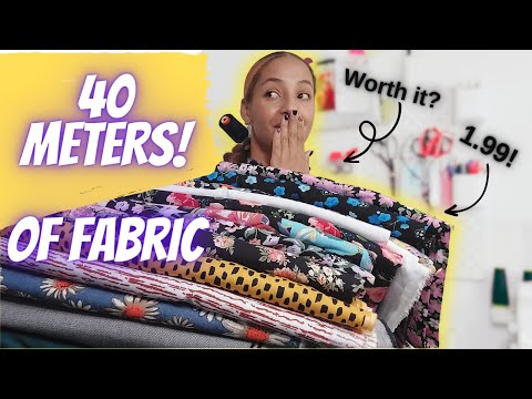 A massive fabric haul 💗 Over 40 meters of #fabric !