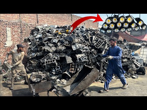 Excellent! Process of Aluminum Recycling and Making Modern Spike Lights || How to Make Spike Lights.