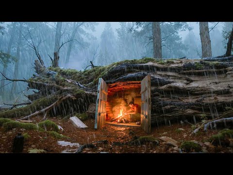 I Built a Secret Shelter Beneath a Fallen Tree After the Storm