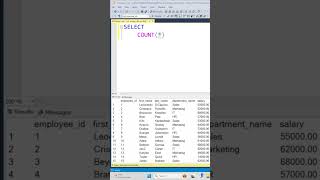 Use the COUNT function in SQL to calculate the total number of records from a SQL table #dataanalysi