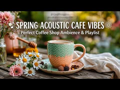Spring Coffee Shop Ambience | Morning Spring Jazz & Soft Bossa Nova For Focus And Relaxing