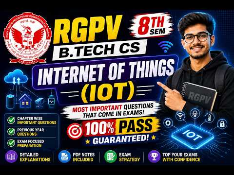 rgpv IOT important questions | rgpv b.tech 8th sem internet of things important questions