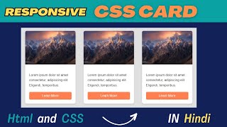 css responsive card hover effect with flexbox in hindi | craete a  responsive css card