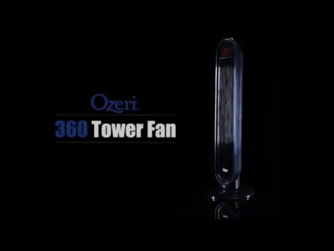 Ozeri 360 Oscillation Tower Fan with Micro Blade Noise Reduction Technology