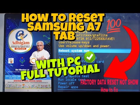 Samsung Galaxy A7 Lite Tab Hr Govt Tab How to Reset Kiosk Exit Finnally Reset With [PC] govt Tab