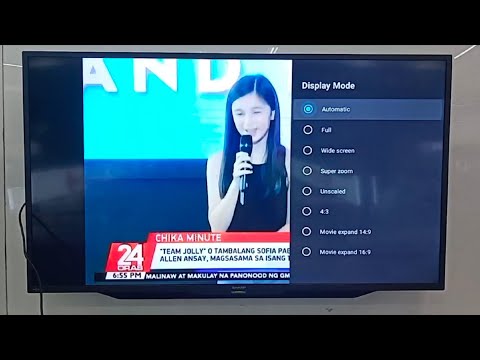 how to get full screen on sharp tv