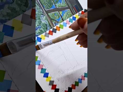 Painting Ghibli Style Easy landscape wallpaper scenerio #art #ghiblistudio #thoughtbox