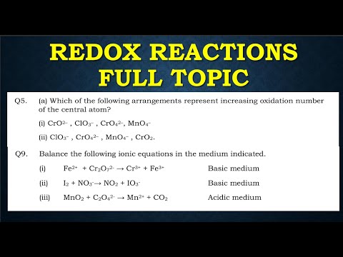 OXIDATION - REDUCTION REACTIONS |REDOX| FULL TOPIC - CHE 111 LECTURE 4
