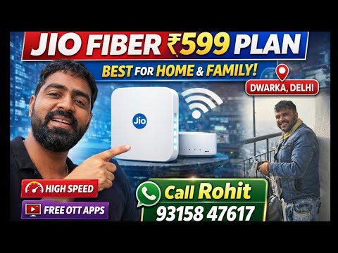 Jio Fiber ₹599 Plan Full Review | Installation, Speed & Best Plan for Family | Dwarka Delhi