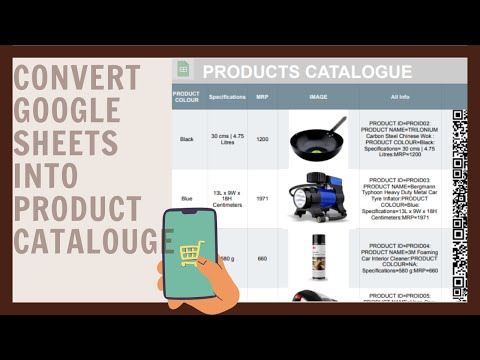 Convert Google Sheet to a PDF Catalogue with QR Codes for Product Info | Easy Tutorial