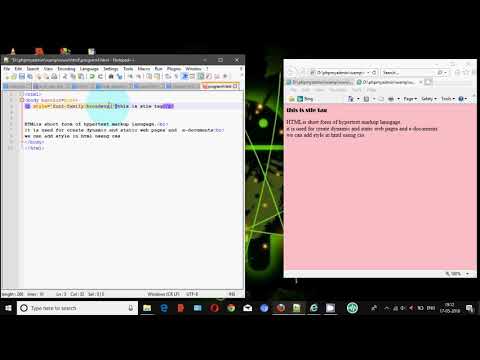 style the font using "style" tag
