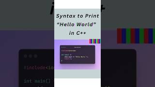 hello world in c++ programming language