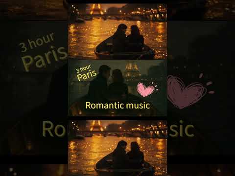A romantic night on a boat in Paris 🚤🌃 | Romantic music and river sounds #shorts