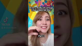 ROBLOX GROUP CHATS be like... (PT 1/2) #shorts