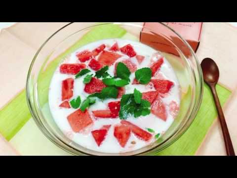 The Secret Korean Recipes #22 - Subak-hwachae 수박 화채 (Korean Style Watermelon Punch