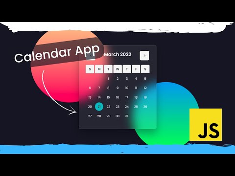 📅 Calendar App in CSS | Tutorial