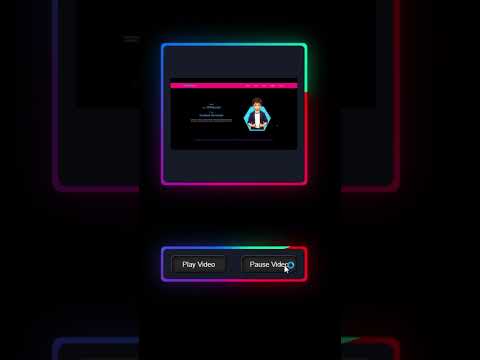Html css border effects // play and pause button in javascript #shorts  #css