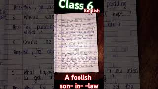 class 6 English ll A foolish son- -in- law ll SGP 1,2,3,4 question answer #english