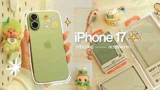 iPhone 17 (sage) aesthetic unboxing + setup & accessories 🍐.𖥔 ݁ ft. Moft