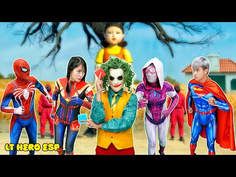 El equipo de superhéroes causa un caos en el Juego del Calamar - LT Hero ESP