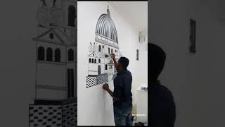 Mural works.  #muralwork #art #artist #hardyart #wallart #dome