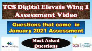 Questions asked in TCS Digital Capability Assessment 2021 | TCS DCA 2021 |