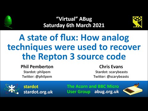 ABug 12 - A State of Flux: How analog techniques were used to recover the Repton 3 source code