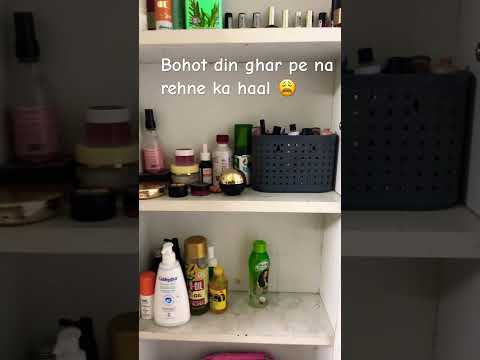 Bohot din ghar pe na rehne ka #makeup #nothingimposibleinthisworld  #dressingtabledecorationideas