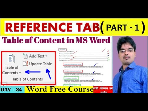 How To Create Table of Contents in MS Word | Table of Contents For Thesis in Hindi/Table of Content