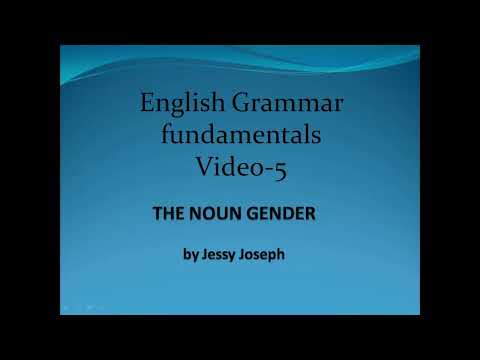 Noun - Gender | Easy and short explanation | English Grammar Fundamentals