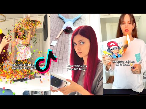 My Sister Destroyed My Art 11 Times for 11 Crazy Challenges Pt. 1😱
